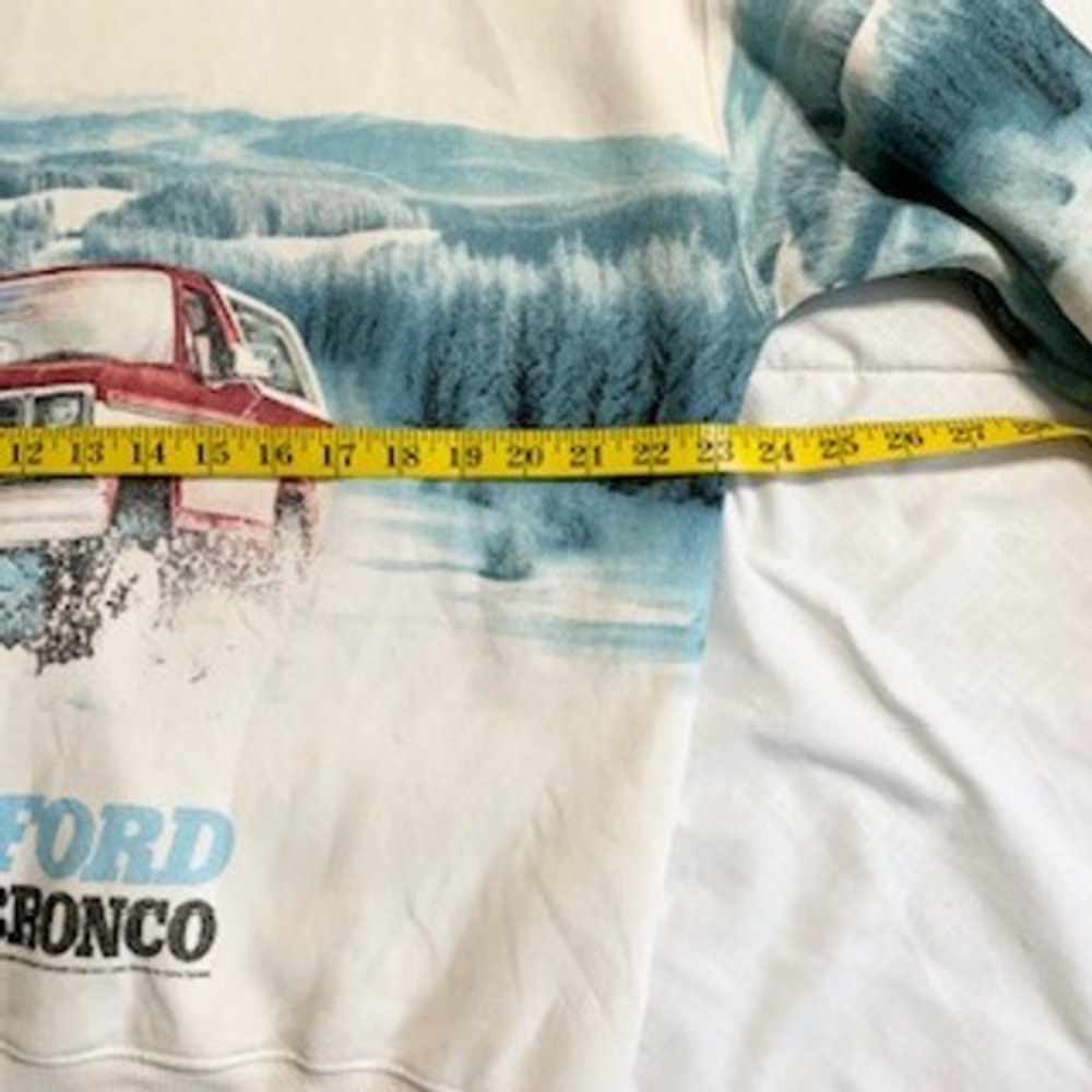Abercrombie & Fitch 1981 Ford Bronco Graphic Sweatshirt Cream Mens Small - Picture 5 of 15
